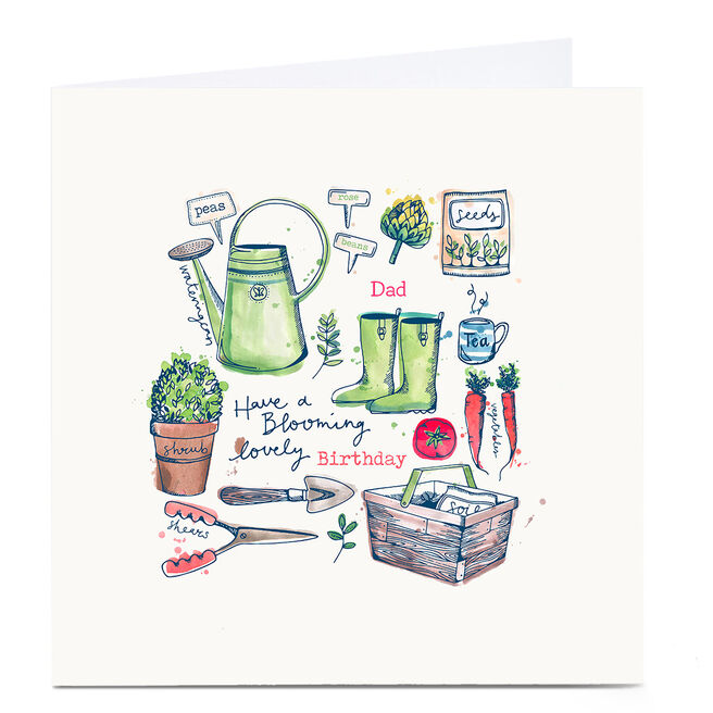 Personalised Bev Hopwood Birthday Card - Dad, Blooming Lovely