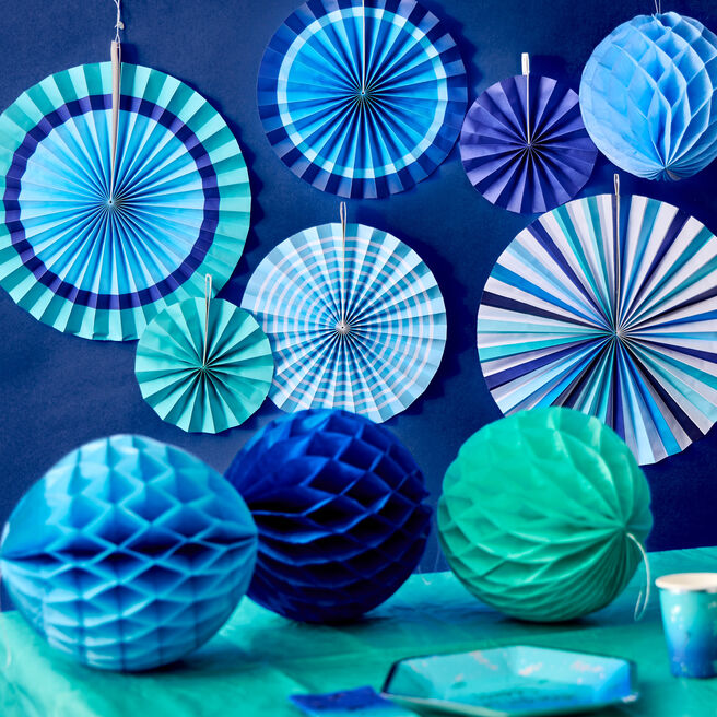 Blue Paper Decorations Kit