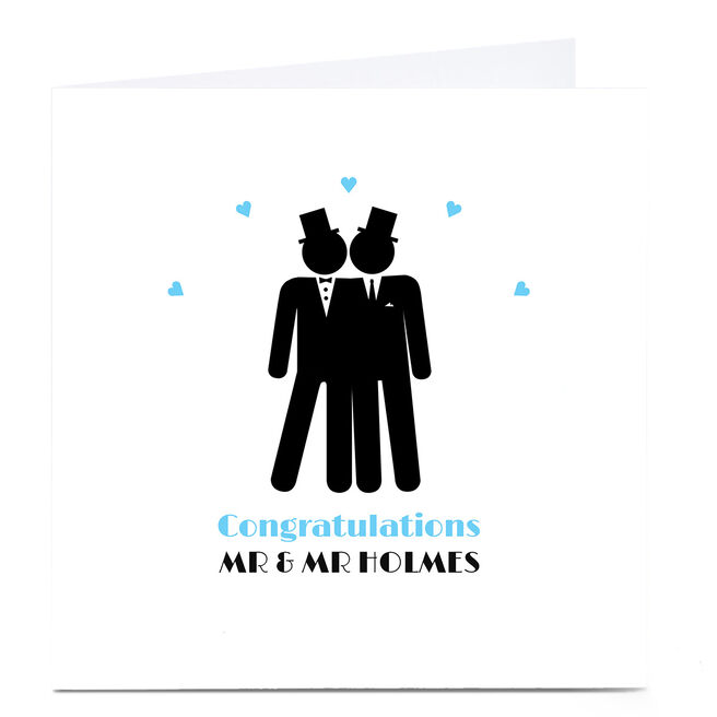 Personalised Wedding Card - Congratulations Mr & Mr