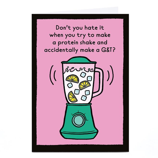 Personalised Birthday Card - Protein Shake