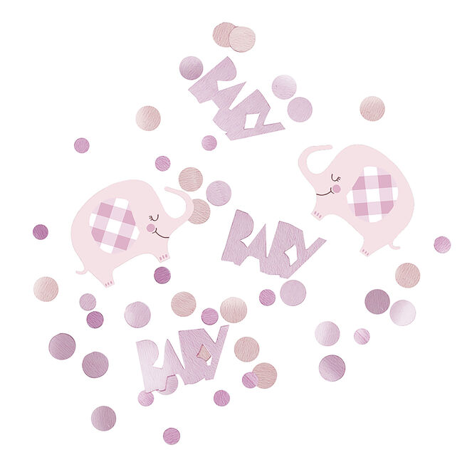 Pink Elephant Baby Shower Accessories Kit