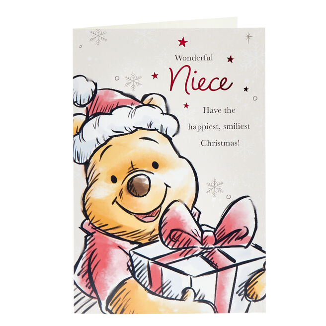 Niece Winnie The Pooh Christmas Card
