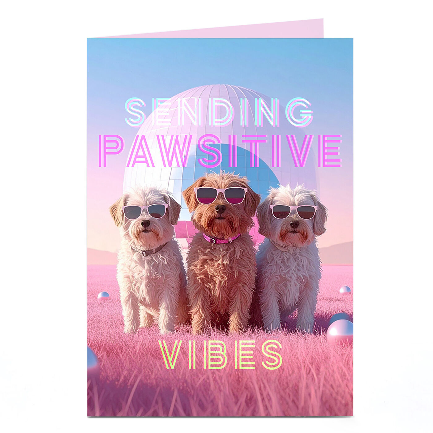 Pawsitive Card Buy Birthday Card - Pawsitive Vibes Dogs for GBP 1.99 | Card Factory UK