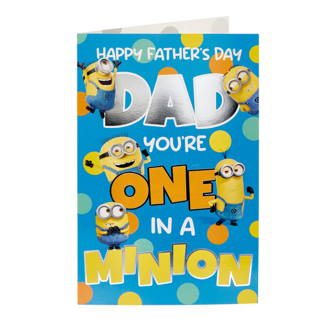 Dad You're One In A Minion Father's Day Card