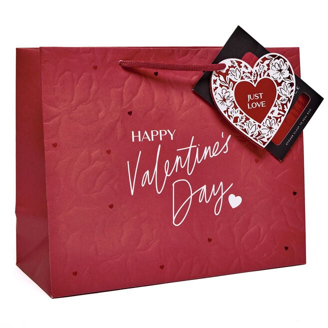 Premium Studio 41 Large Landscape Happy Valentine's Day Gift Bag