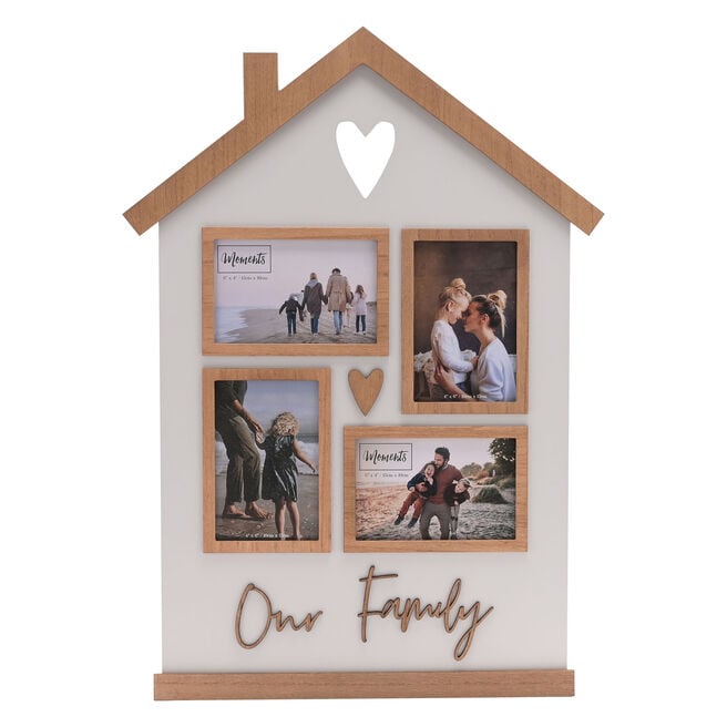 Our Family House-Shaped Collage Photo Frame