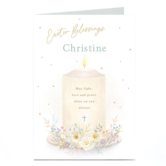 Personalised Easter Card - Light Love and Peace
