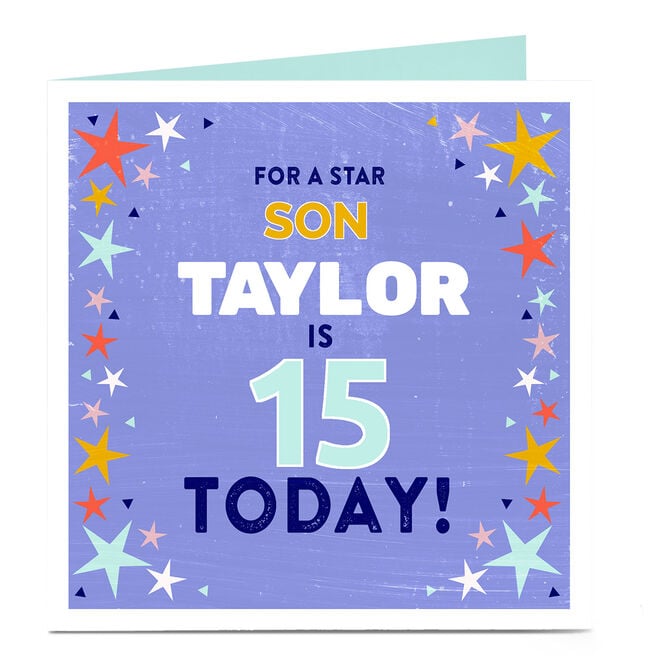 Personalised Birthday Card - For a Star, Editable Age