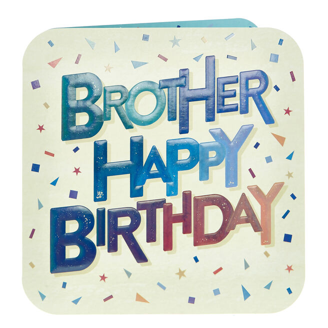 Platinum Collection Birthday Card - Brother Bold Text
