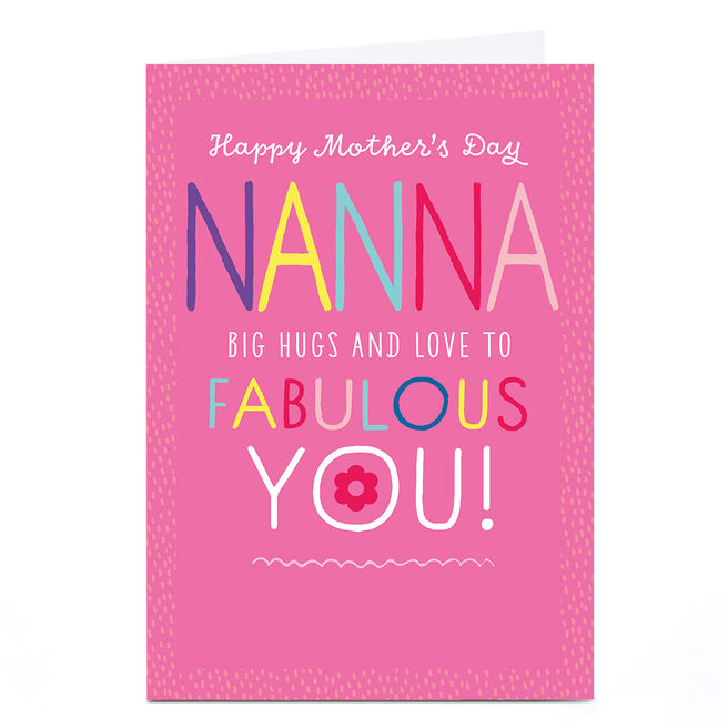 Personalised Shout! Mother's Day Card - Fabulous You, Nanna 