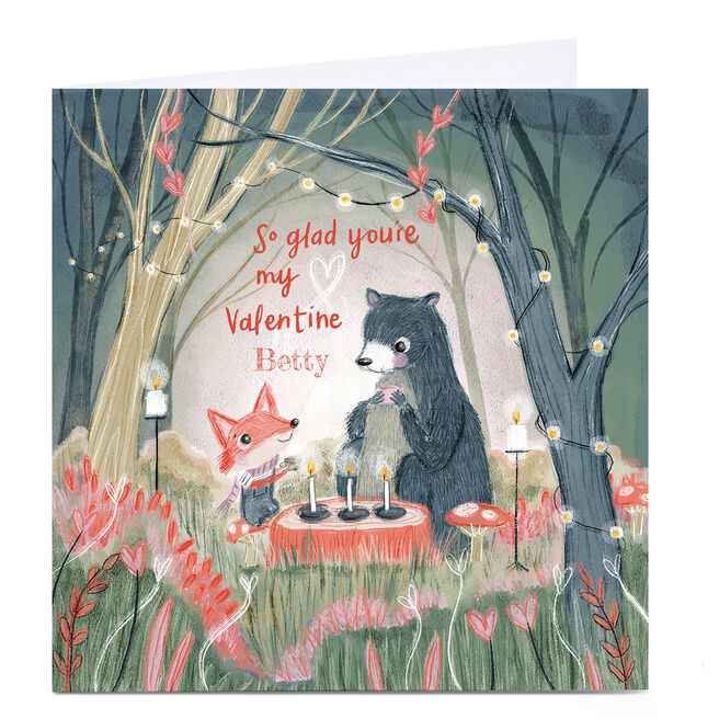 Personalised Emma Valenghi Valentine's Day Card - Bear & Fox 
