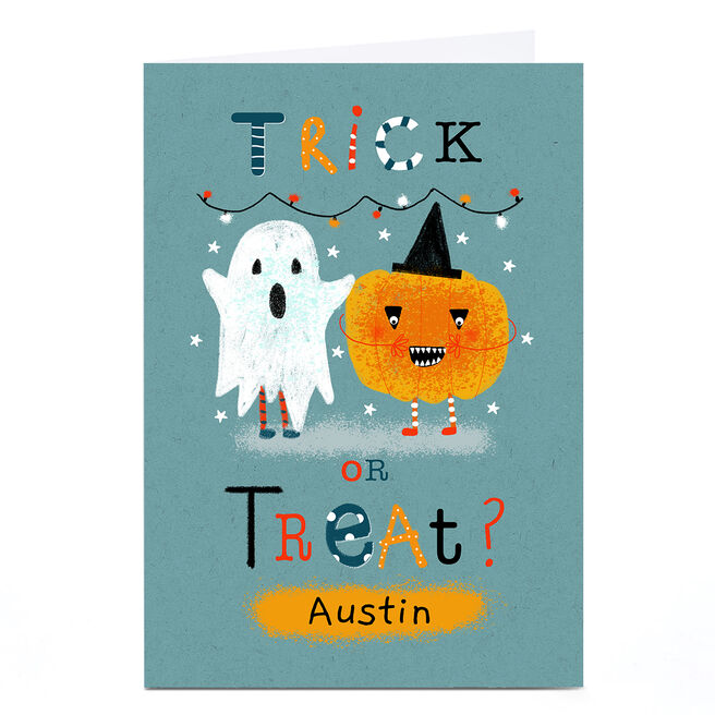 Personalised Lindsay Kirby Halloween Card - Trick or Treat