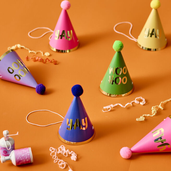 Mini Party Hats - Pack of 6