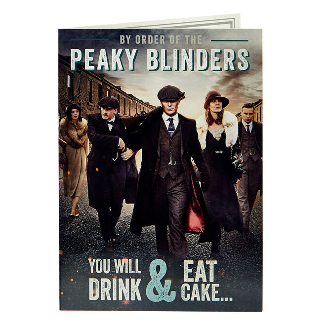 Peaky Blinders Birthday Card - Drink & Eat Cake