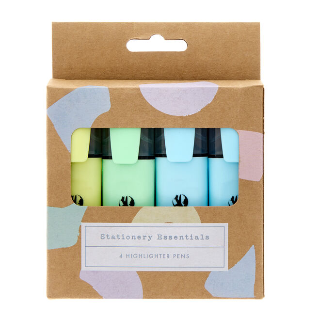 Stationery Essentials Highlighter Pens - Pack of 4