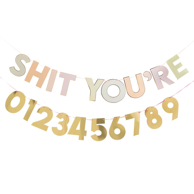 Milestone 'Sh*t You're' Custom Birthday Banner