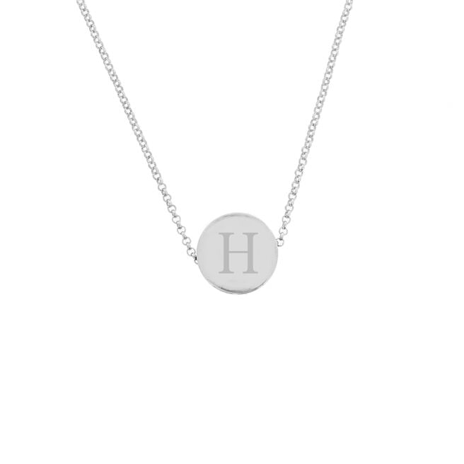 Personalised Silver Disc Necklace