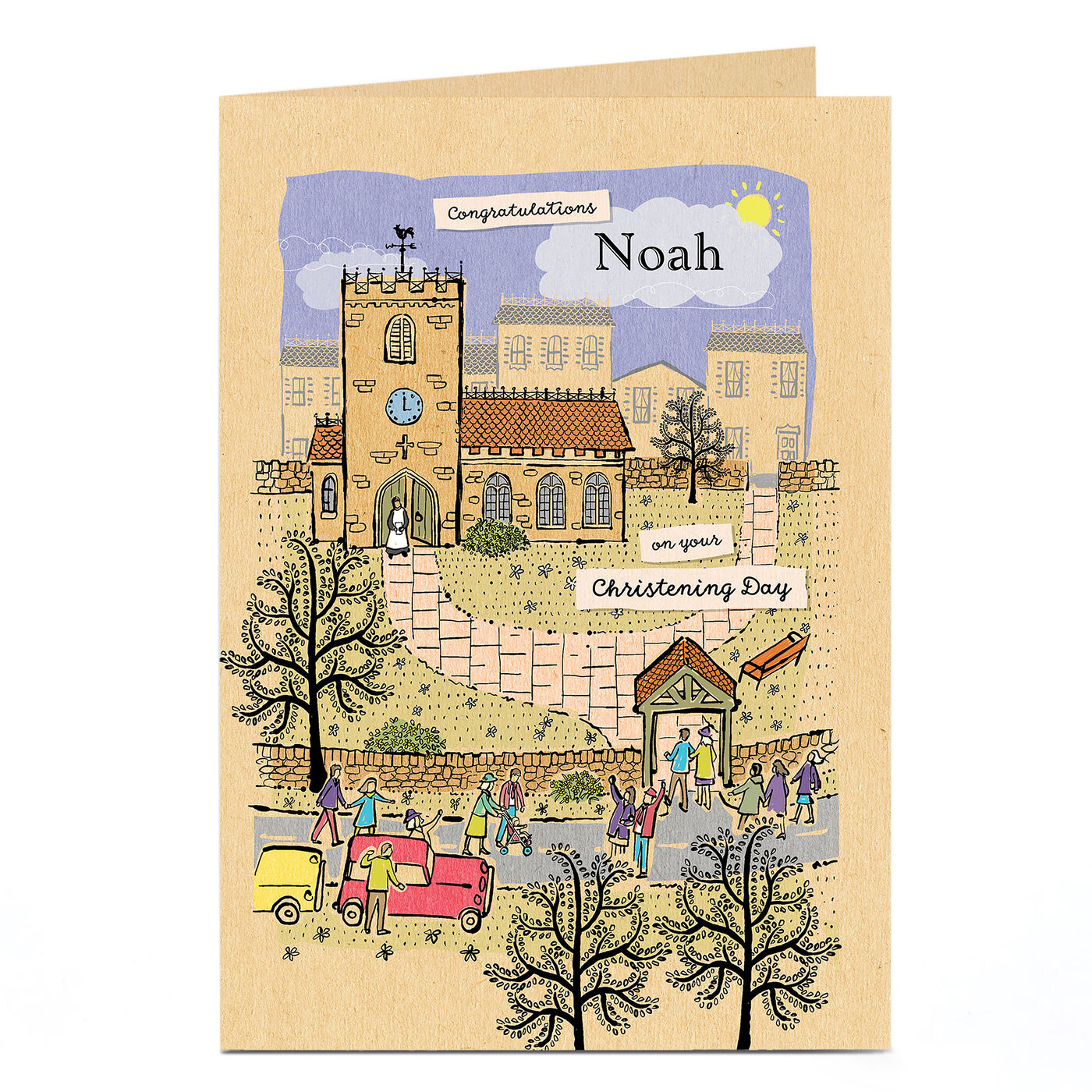 Buy Personalised Christening Card Church Scene for GBP 1.79 Card Factory UK
