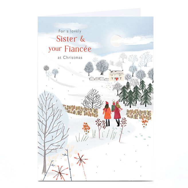 Christmas Card - A Lovely Sister & Your Fiancee