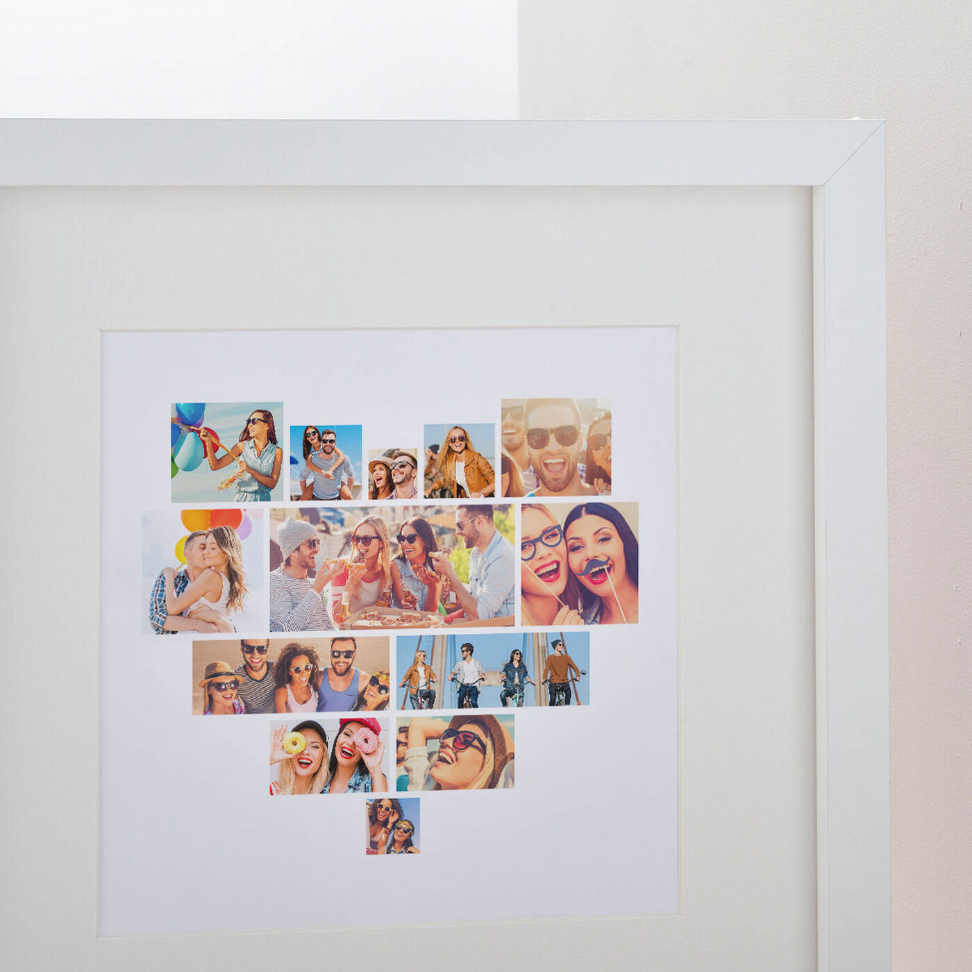 Buy Multi Photo Upload Square Framed Print Heart for GBP 17.49 Card