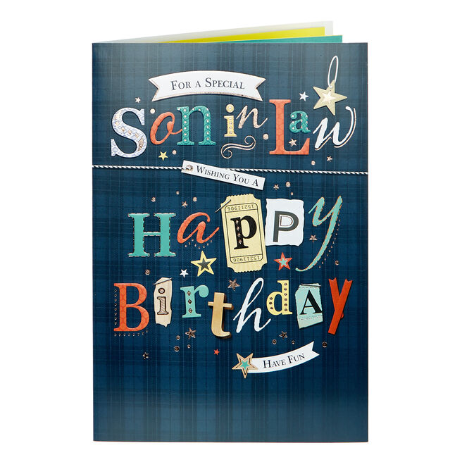 son in law birthday cards happy birthday wishes for son in law uk card factory