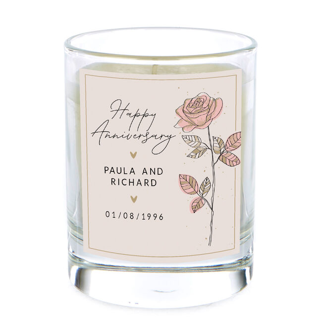 Personalised Pomegranate & Cashmere Scented Candle - Anniversary