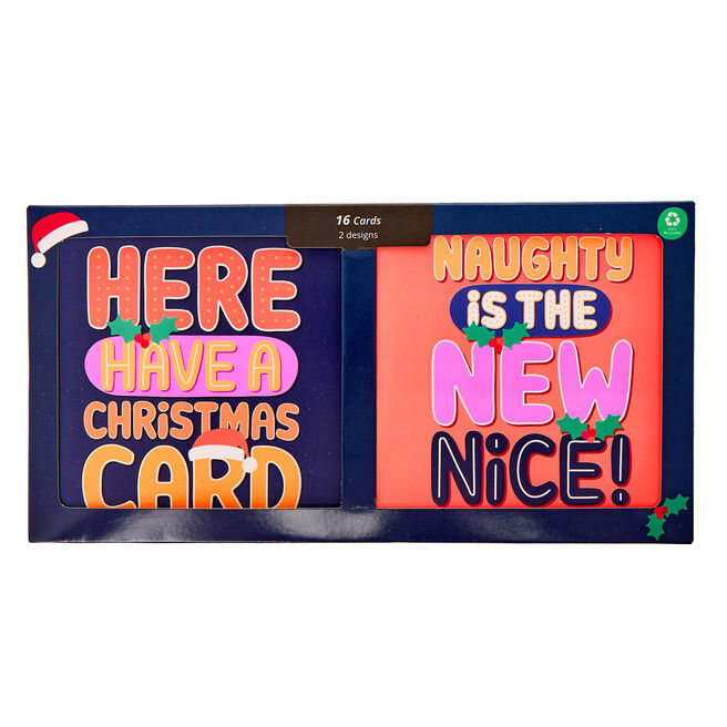 Colourfy Christmas Cards - Pack of 16 (2 Designs)