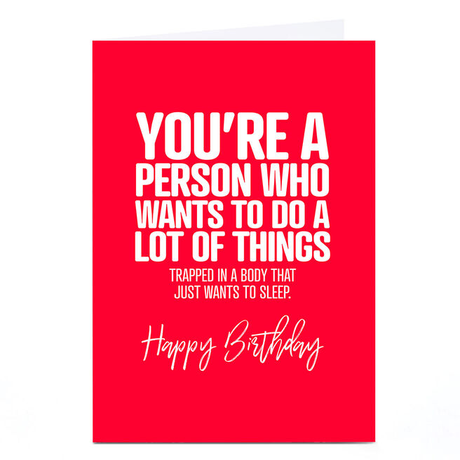 Personalised Punk Birthday Card - Do A Lot Of Things 