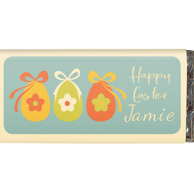 Personalised Chocolate Bar - 3 Easter Eggs 