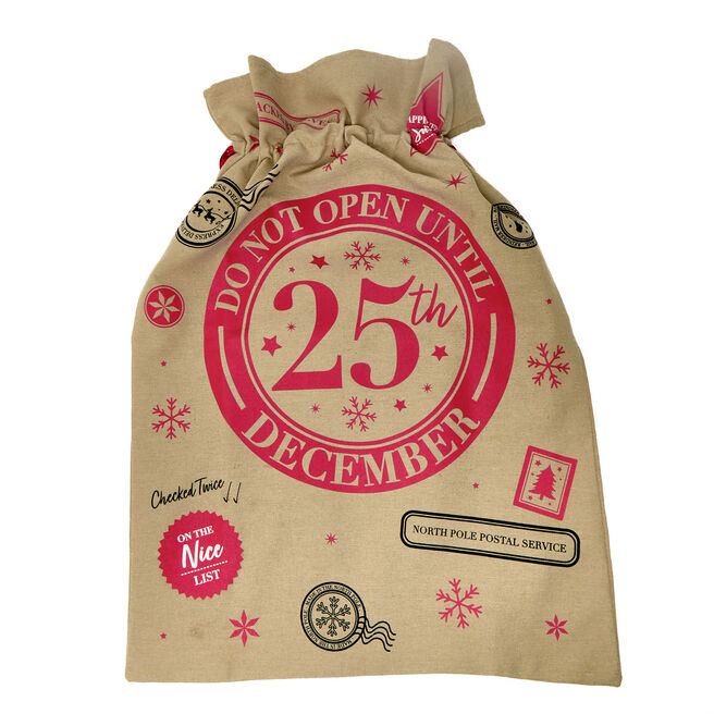 Do Not Open Until 25th December Christmas Sack