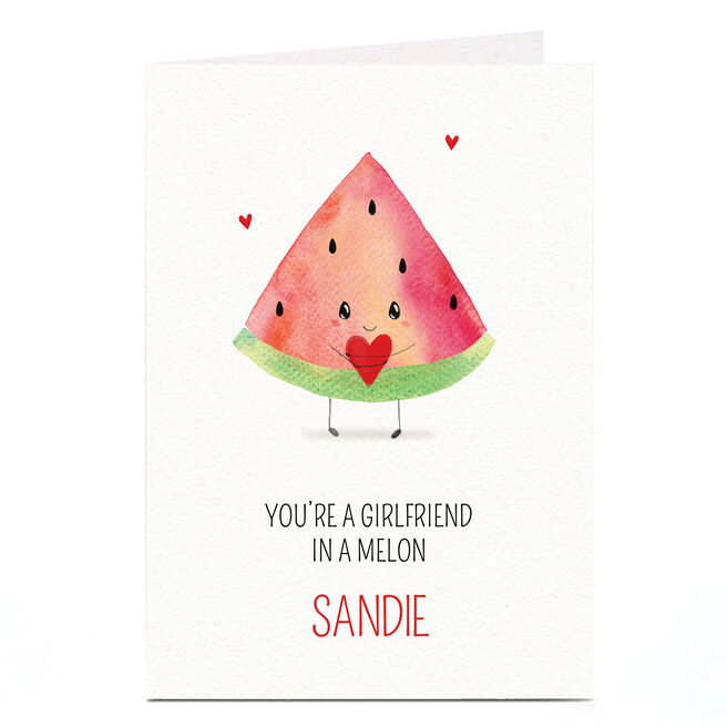 Personalised Card - Girlfriend In A Melon