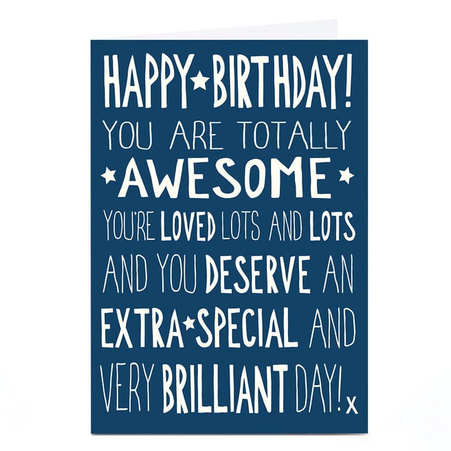 Personalised Birthday Card - Extra Special & Brilliant