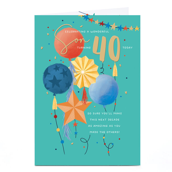 40th Birthday Card - Couldn't Be Prouder, Son