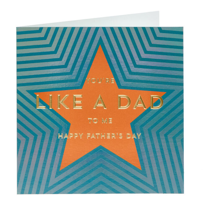 Like a Dad Gold Star Father's Day Card