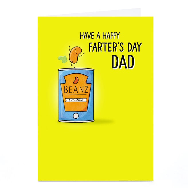 Personalised Father's Day Card -Happy Farter's Day Card Dad