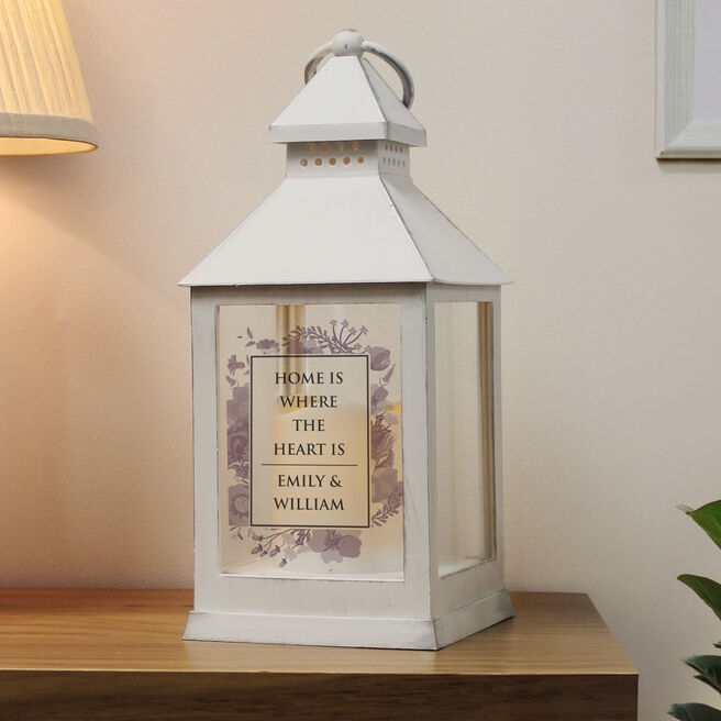 Personalised Soft Watercolour White Lantern