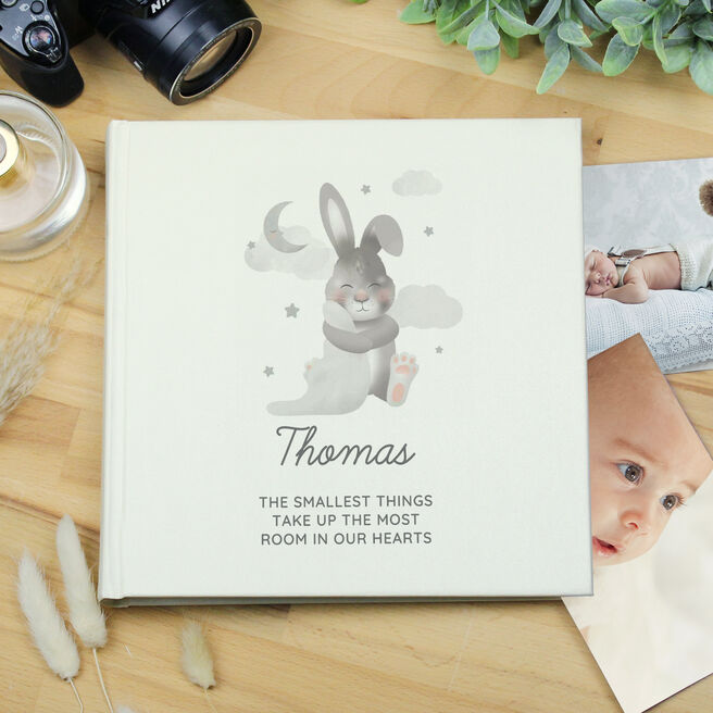 Personalised Baby Bunny Square Photo Album