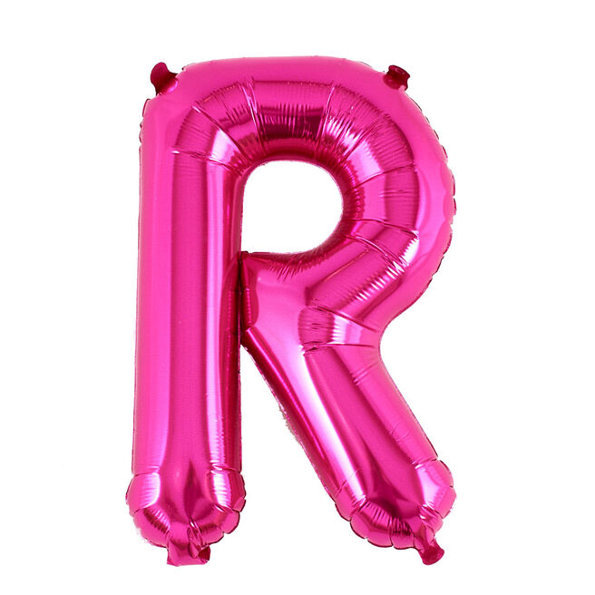 Pink Letter R Air-Inflated Balloon, Pink Letter R Air-Inflated Balloon