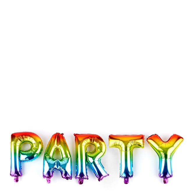 Rainbow Party Balloon Banner Kit