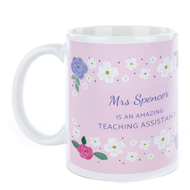 Photo Thank You Teacher Mug - Pink Floral
