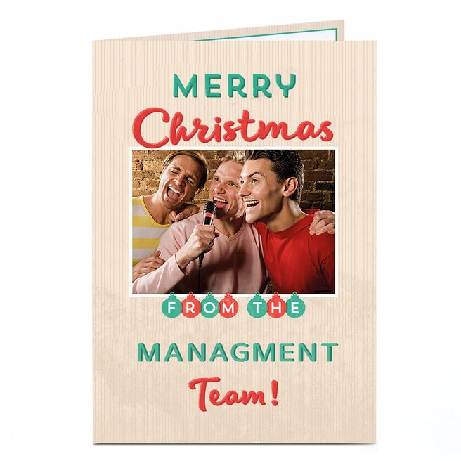 Photo Christmas Card - From The Team