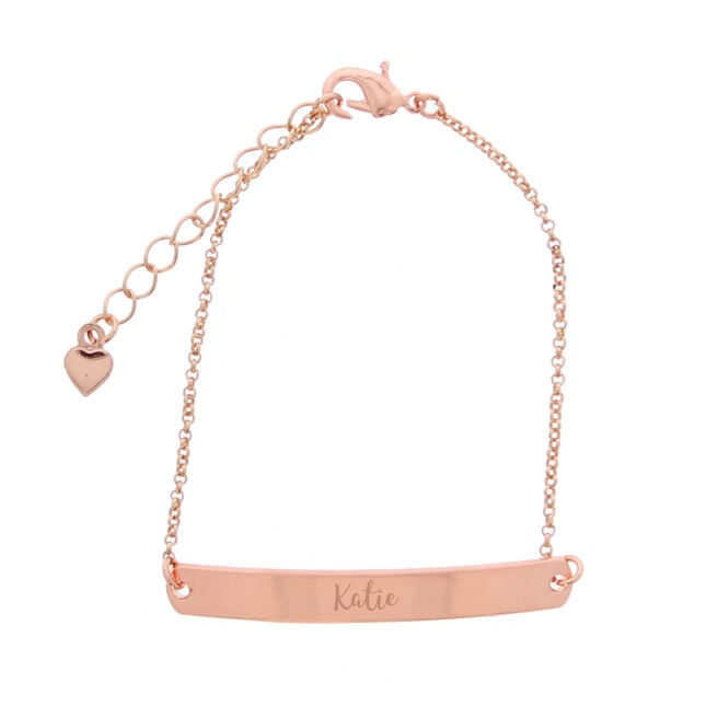 Personalised Rose Gold ID Bracelet - Mother's Day