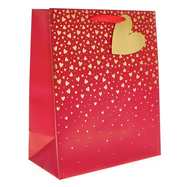 Confetti Hearts Large Portrait Gift Bag