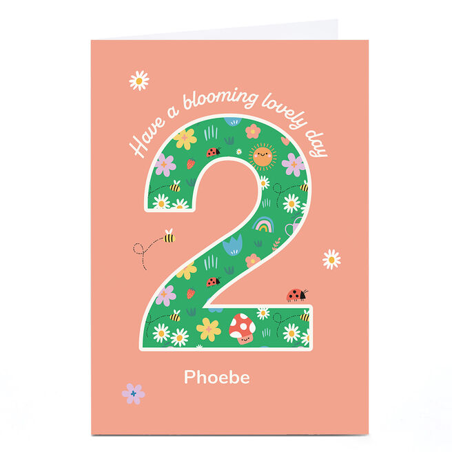 Personalised Frances Wilson 2nd Birthday Card - Blooming Lovely