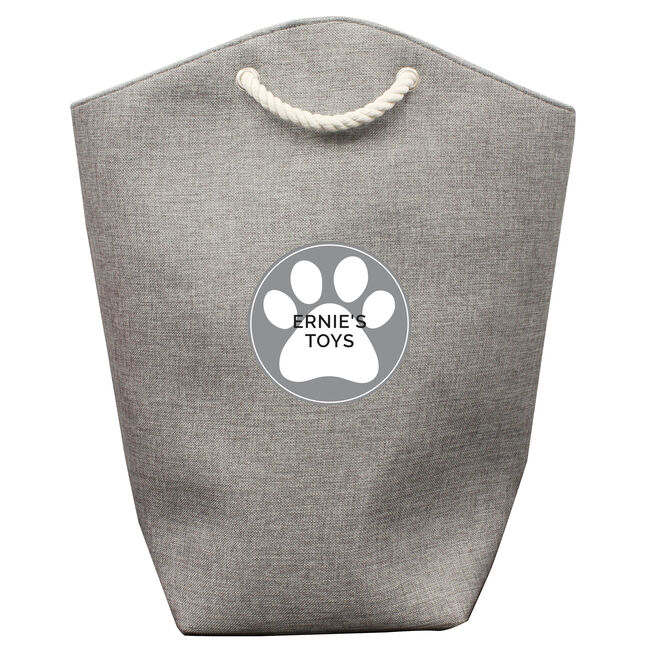 Personalised Paw Print Pet Toy Bag