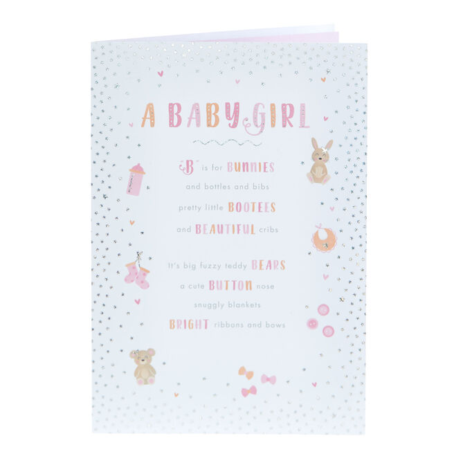 New Baby Card - A Baby Girl