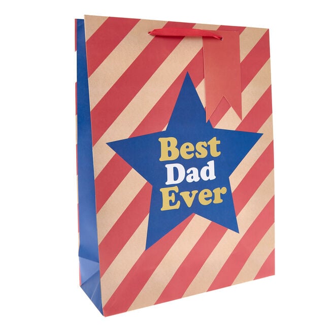 Best Dad Ever Extra Large Portrait Gift Bag