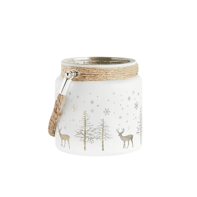 Small Christmas Candle Holder with Rope 