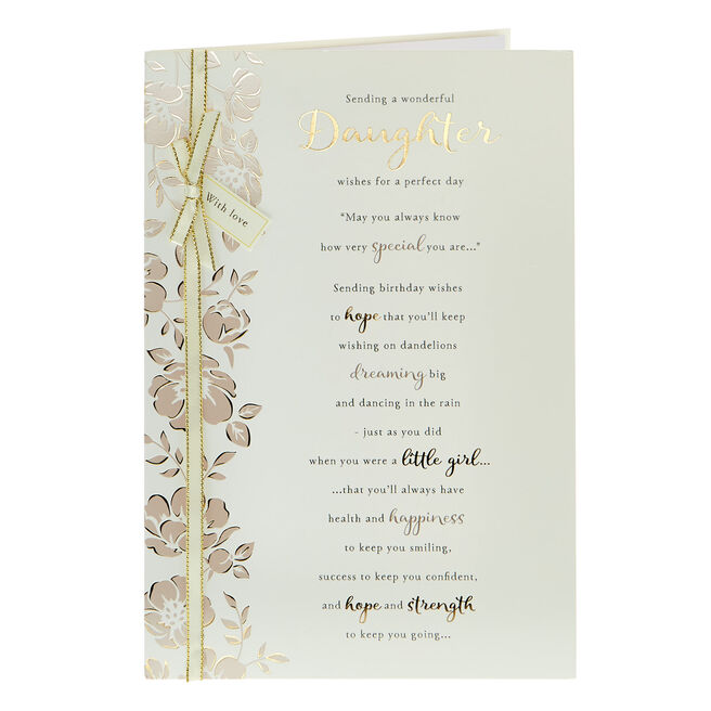 Birthday Card - Daughter Wishes For A Perfect Day