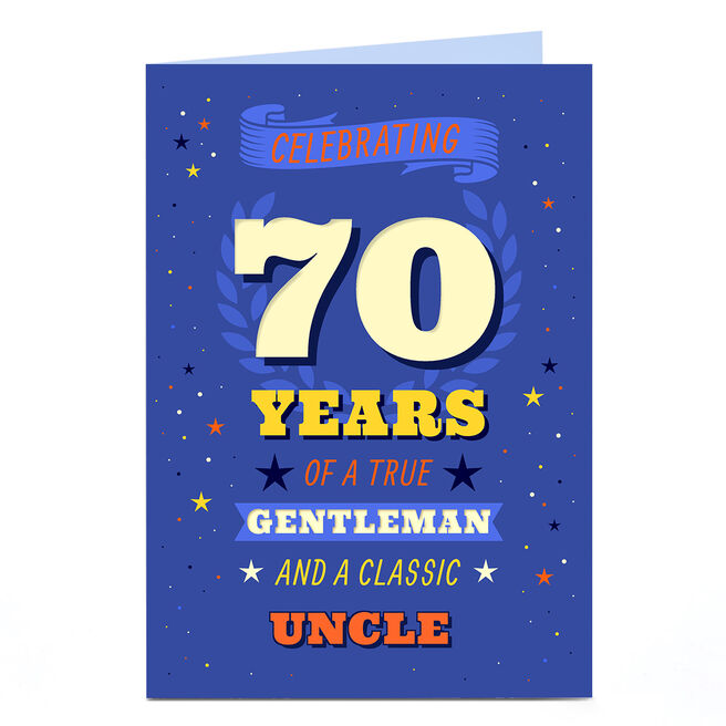 Personalised Birthday Card - Gentleman & A Classic, Editable Age
